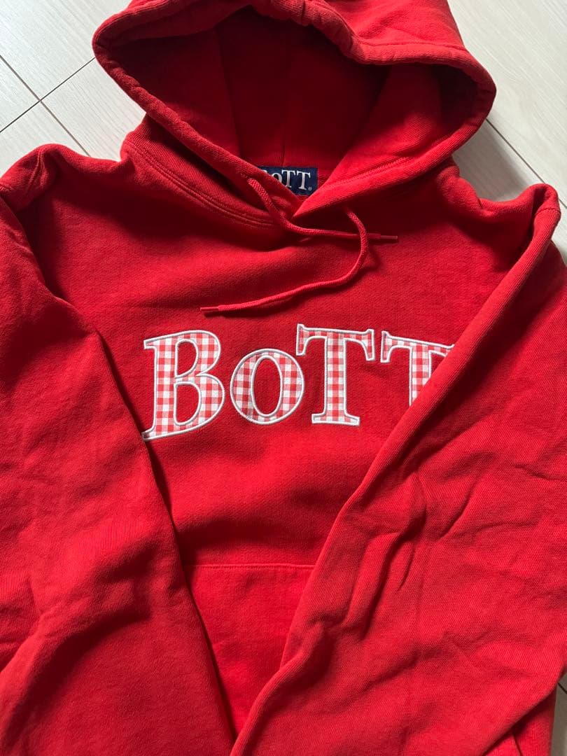 BoTT チェック柄ロゴ パーカー Lサイズ 希少カラー