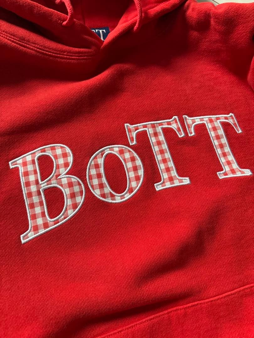 BoTT チェック柄ロゴ パーカー Lサイズ 希少カラー