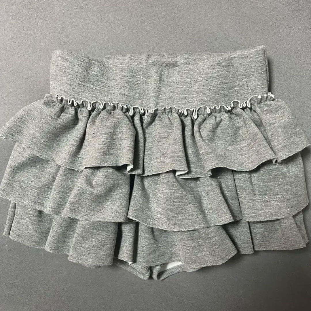 スカート ANDWANG Kirakira frill mini skirt
