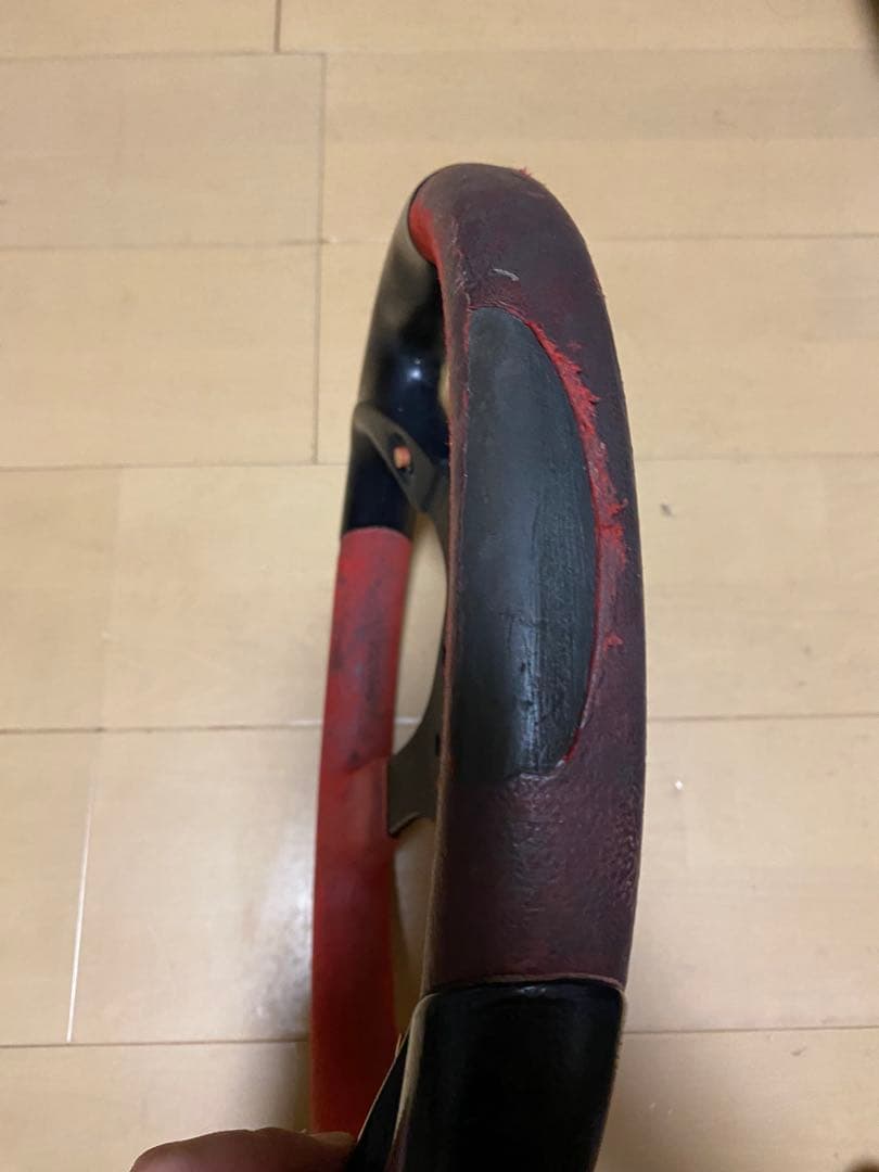 Sparco スポーツステアリング 黒/赤