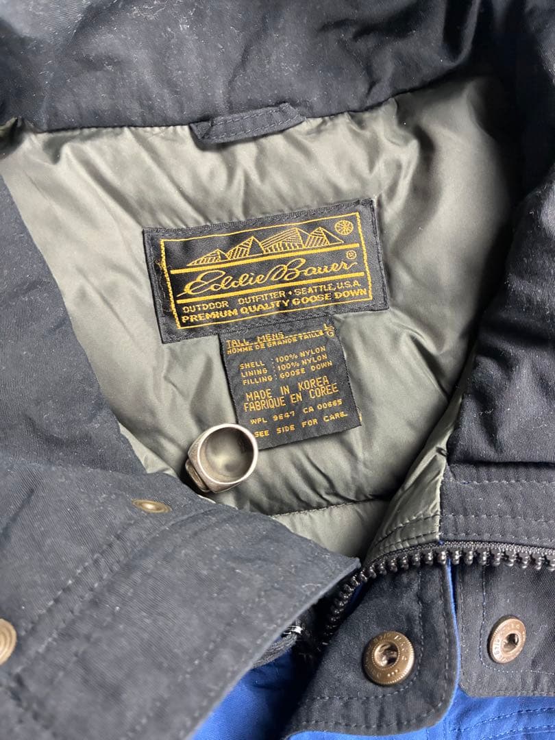 80s Eddie Bauer 黒タグ グースダウンジャケット L ビンテージ