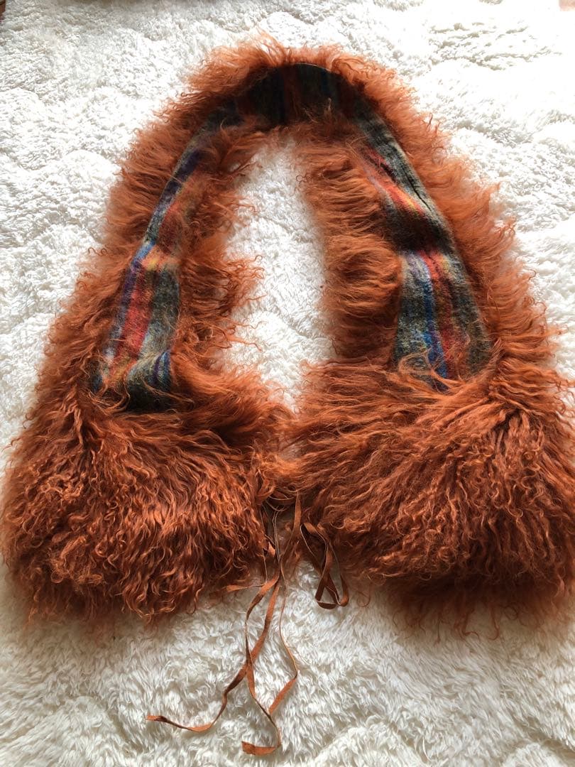 goa テコラッタオレンジ　チベットラム　変形ベスト