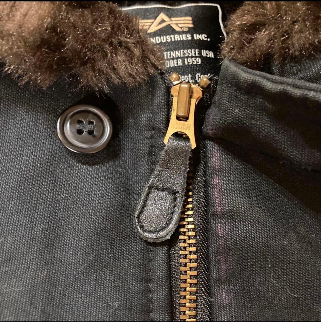 アルファインダストリーズ　 N-1 デッキジャケット　ブラック　L 胸ポケット