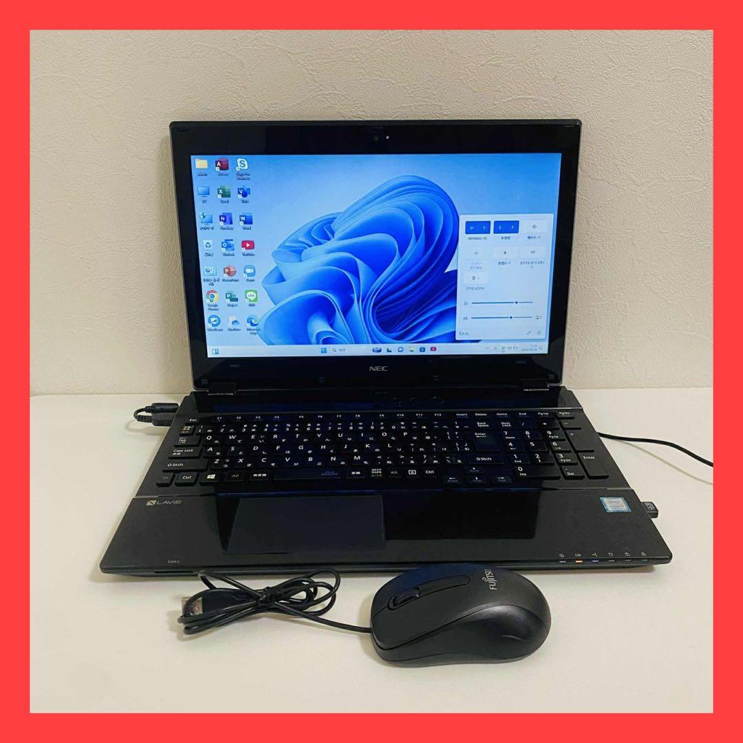 Y887 NECノートパソコンSSD高速第7世代 Windows11オフィス付き