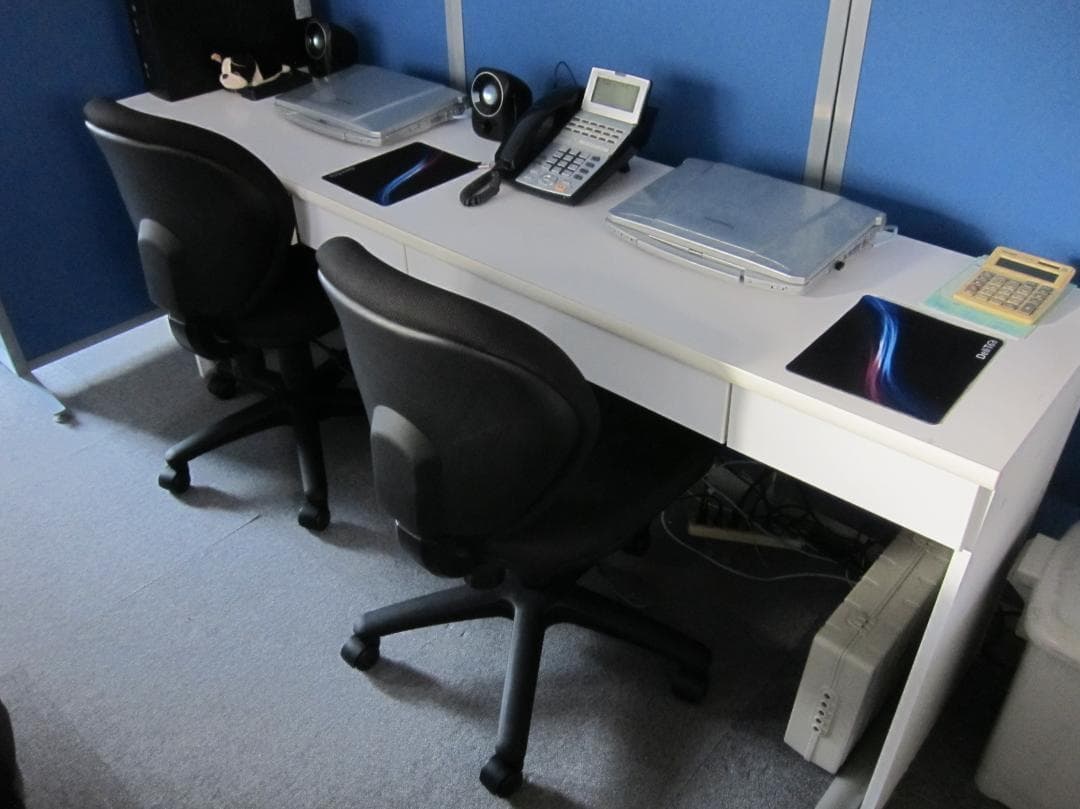 パソコン事務所机＋イス【未使用】セット　都内配達無料