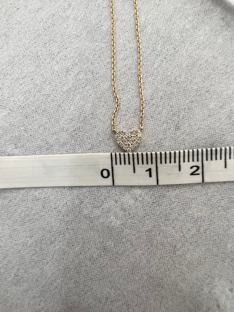 スタージュエリー　k18イエローゴールド　ハートモチーフネックレス　ダイヤモンド