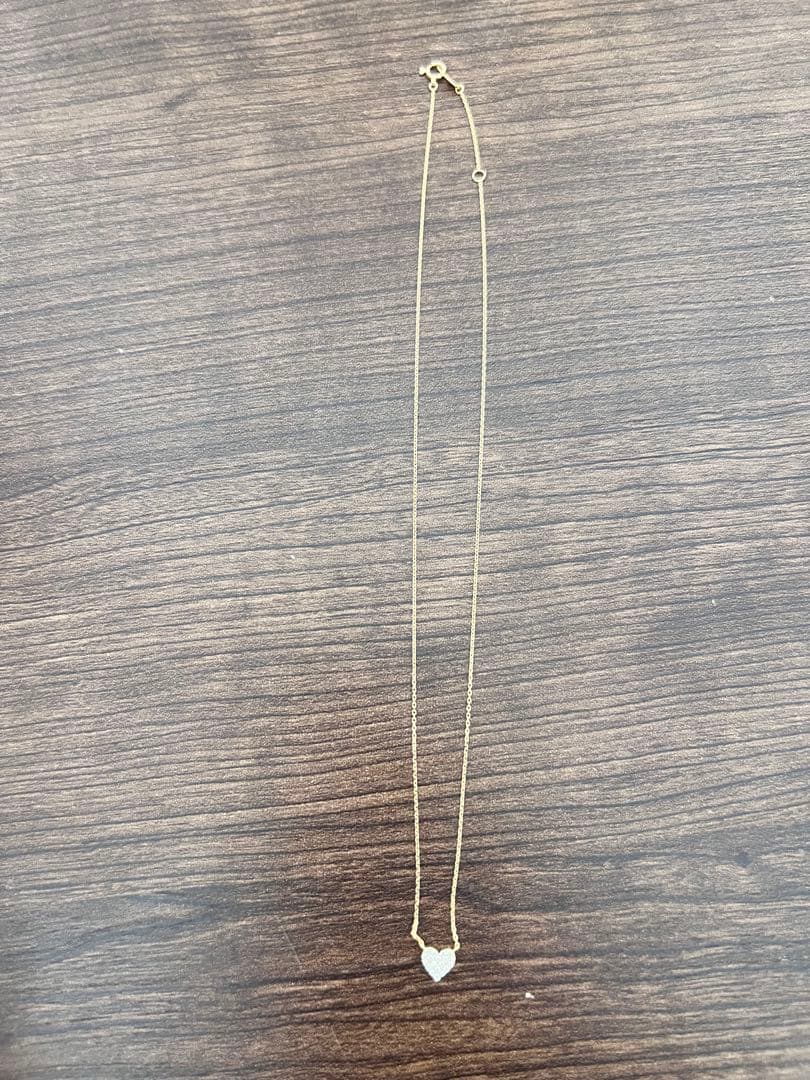 スタージュエリー　k18イエローゴールド　ハートモチーフネックレス　ダイヤモンド