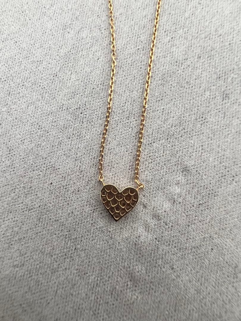 スタージュエリー　k18イエローゴールド　ハートモチーフネックレス　ダイヤモンド