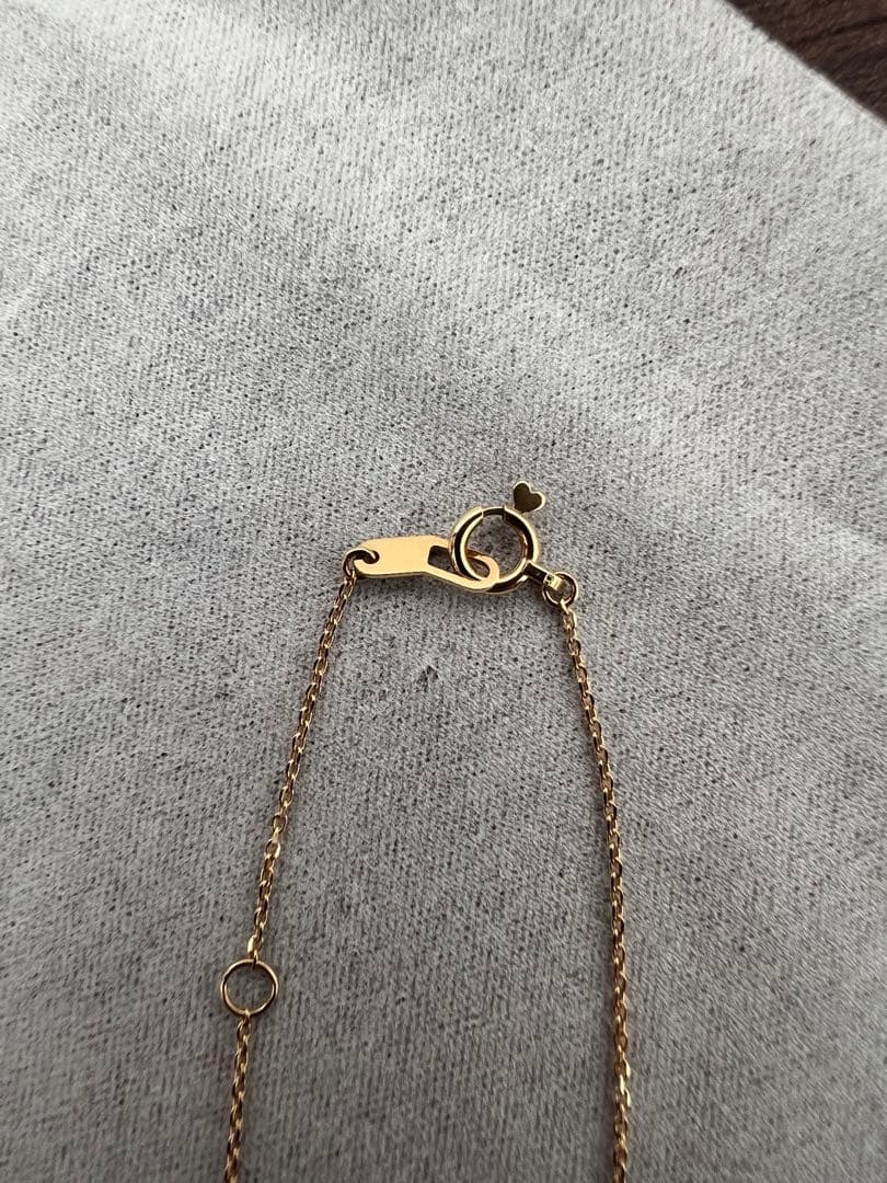 スタージュエリー　k18イエローゴールド　ハートモチーフネックレス　ダイヤモンド