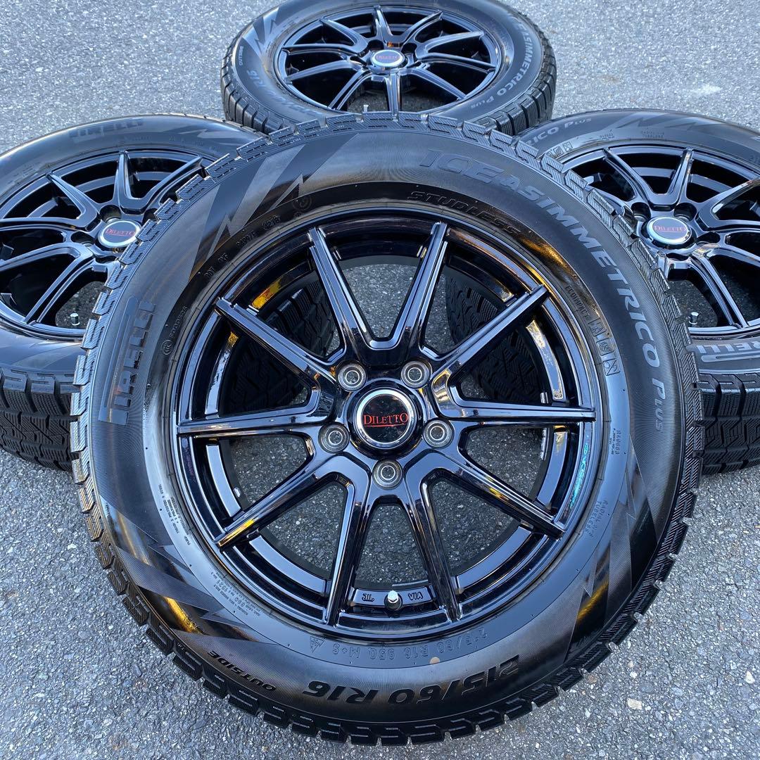 中古溝ありピレリスタッドレスセット215/60R16ヴェゼル、CX-3等