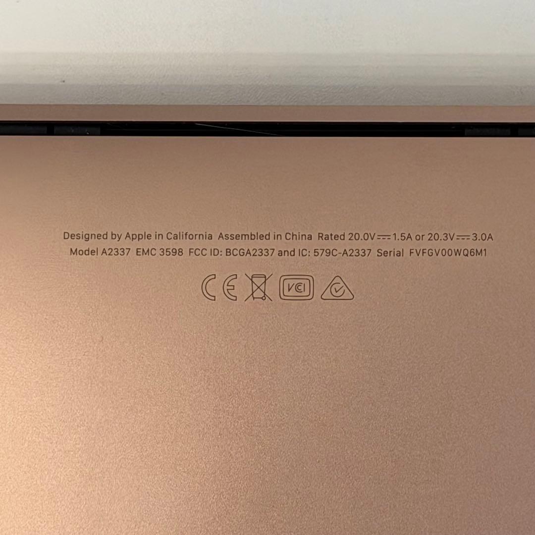 【液晶割れ】MacBook Air M1 16GB SSD 512GB 箱あり