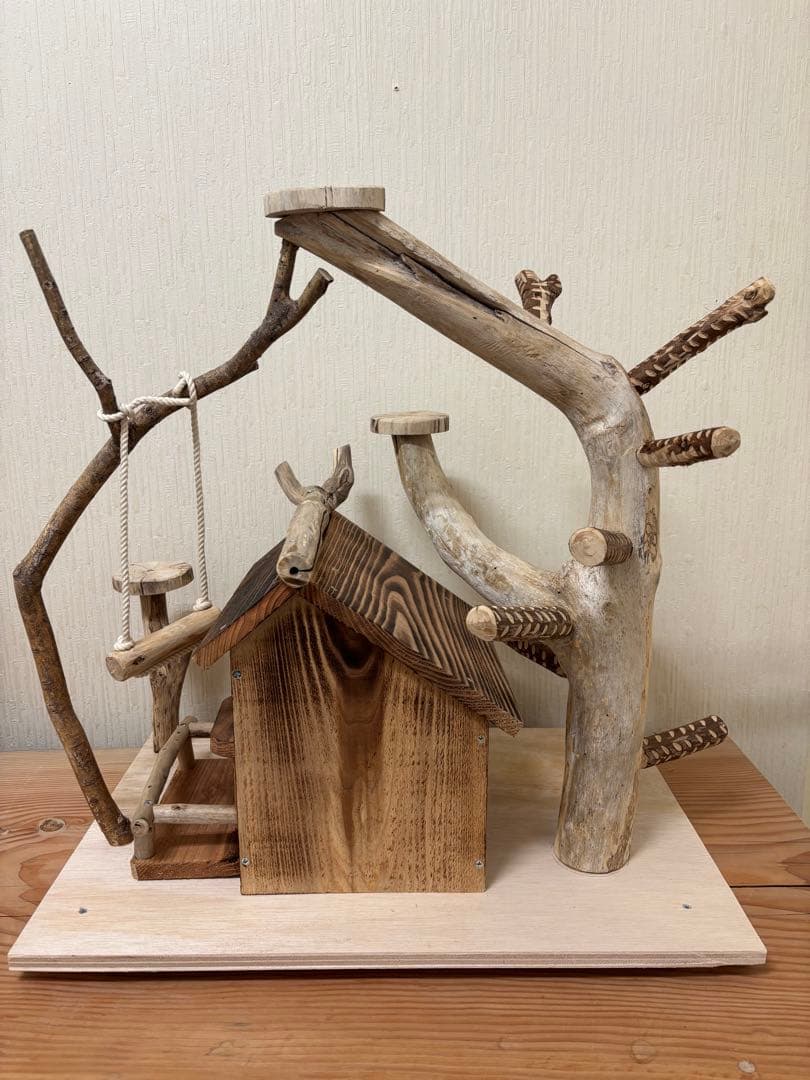 鳥インコ止まり木 流木バードアスレチック 大サイズバードジムバードトイパーチ