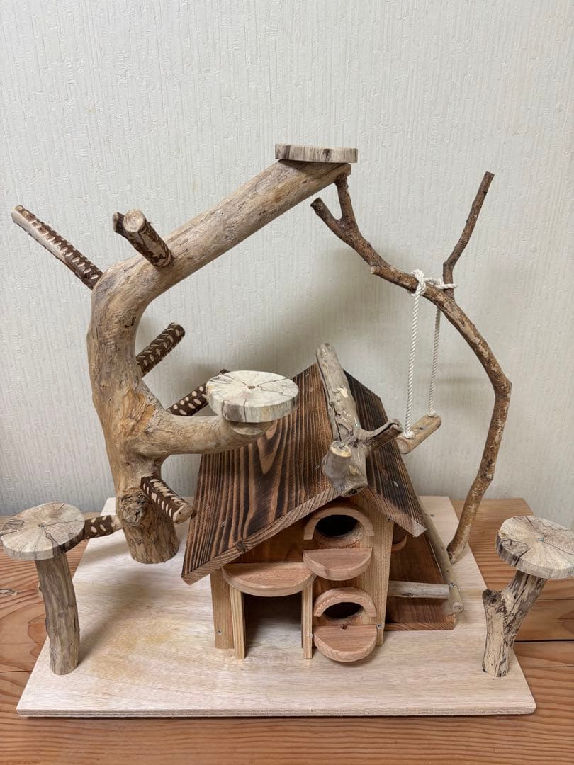 鳥インコ止まり木 流木バードアスレチック 大サイズバードジムバードトイパーチ