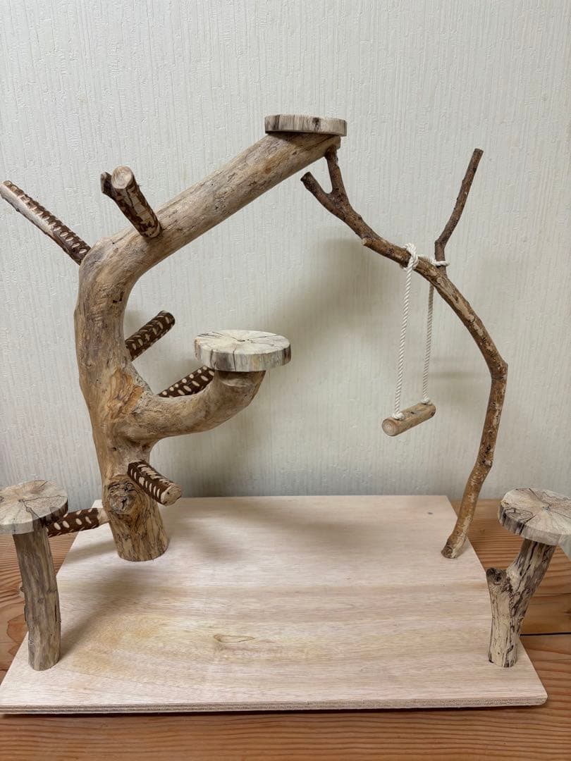 鳥インコ止まり木 流木バードアスレチック 大サイズバードジムバードトイパーチ