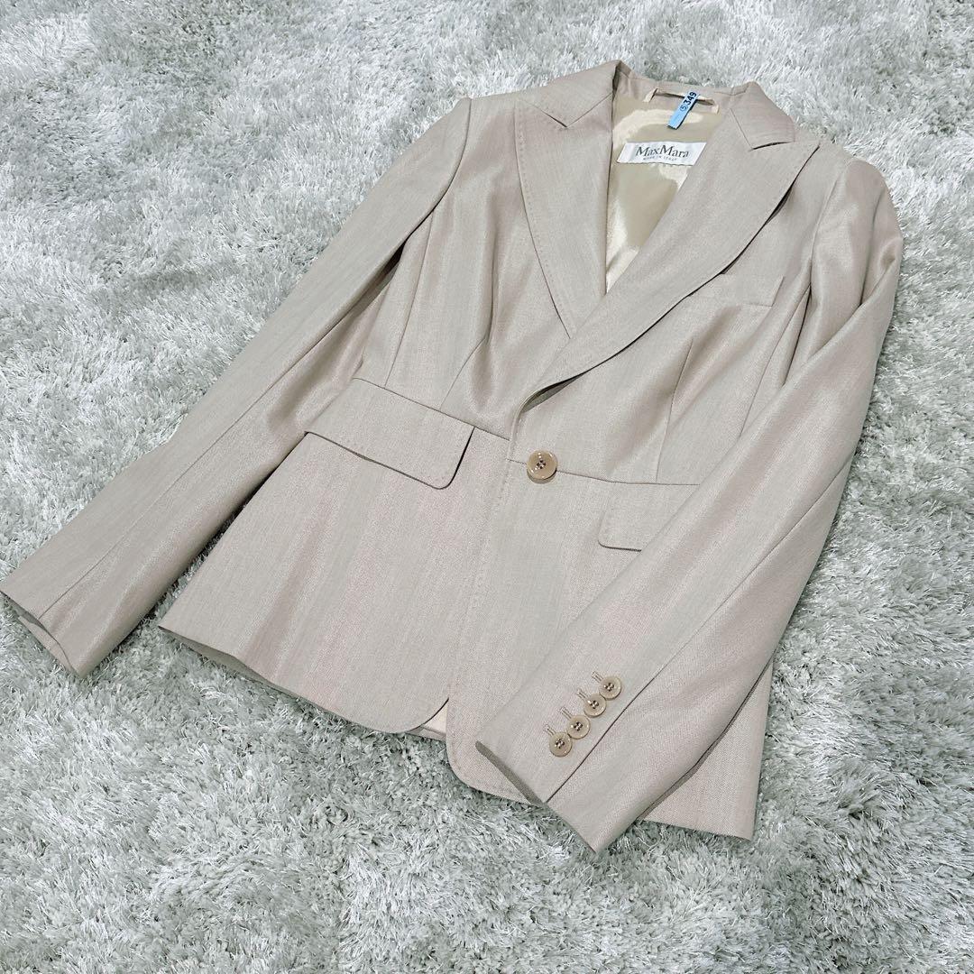 MAXMARA マックスマーラ スーツ　ジャケット　スカート ウール　シルク