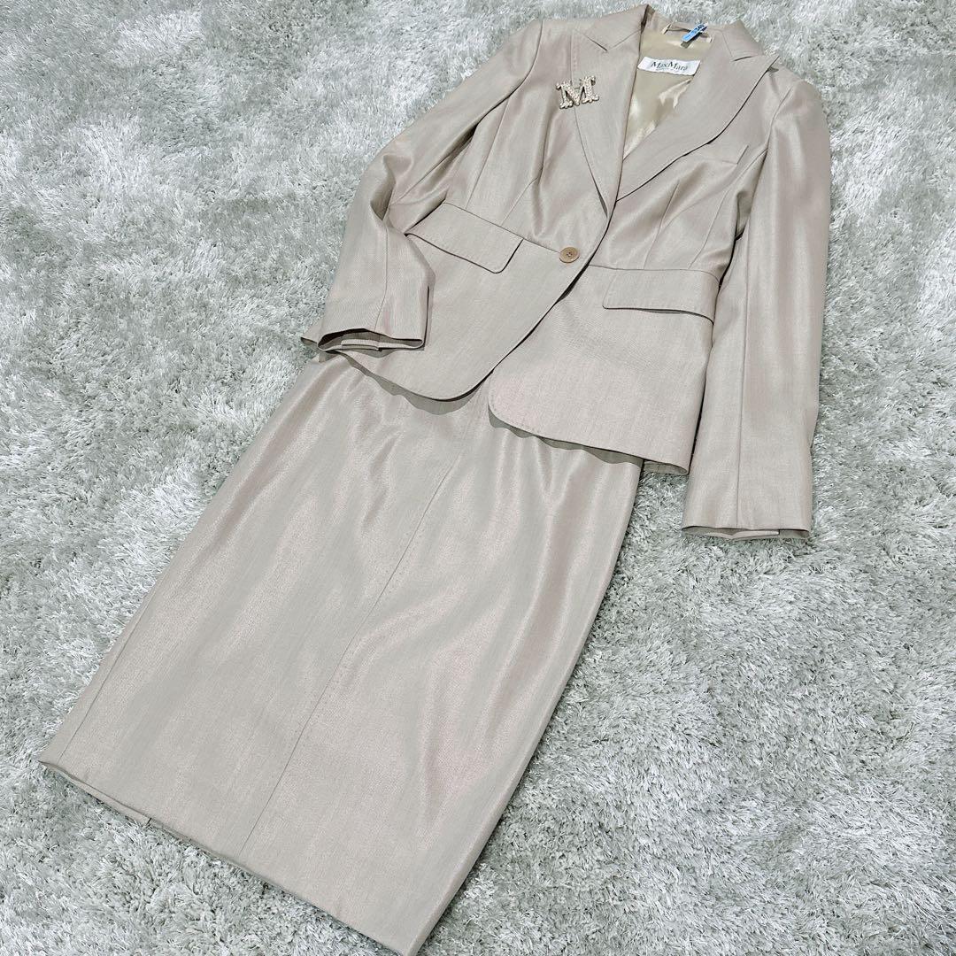 MAXMARA マックスマーラ スーツ　ジャケット　スカート ウール　シルク