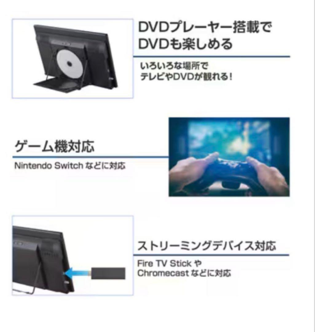 「GG」GREEN HOUSE 17V型ポータブルDVDプレーヤー