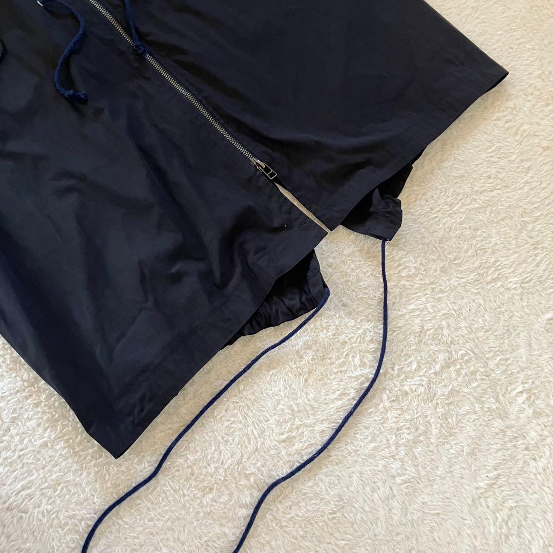 meagratia バックプリント オーバーサイズ フード モッズコート 黒 2