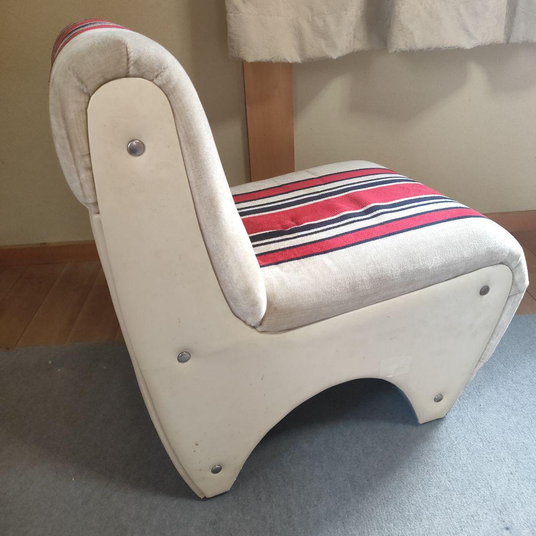 Amber Sorsek☆昭和レトロ ☆ベロアストライプソファー 当時物