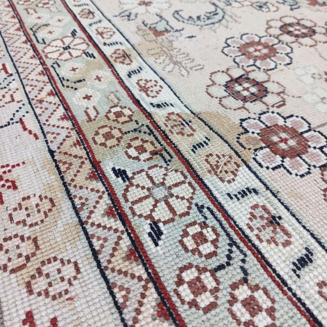 Y3248 中国シルク絨毯 シルク100% 手織り150段 大判3m越え