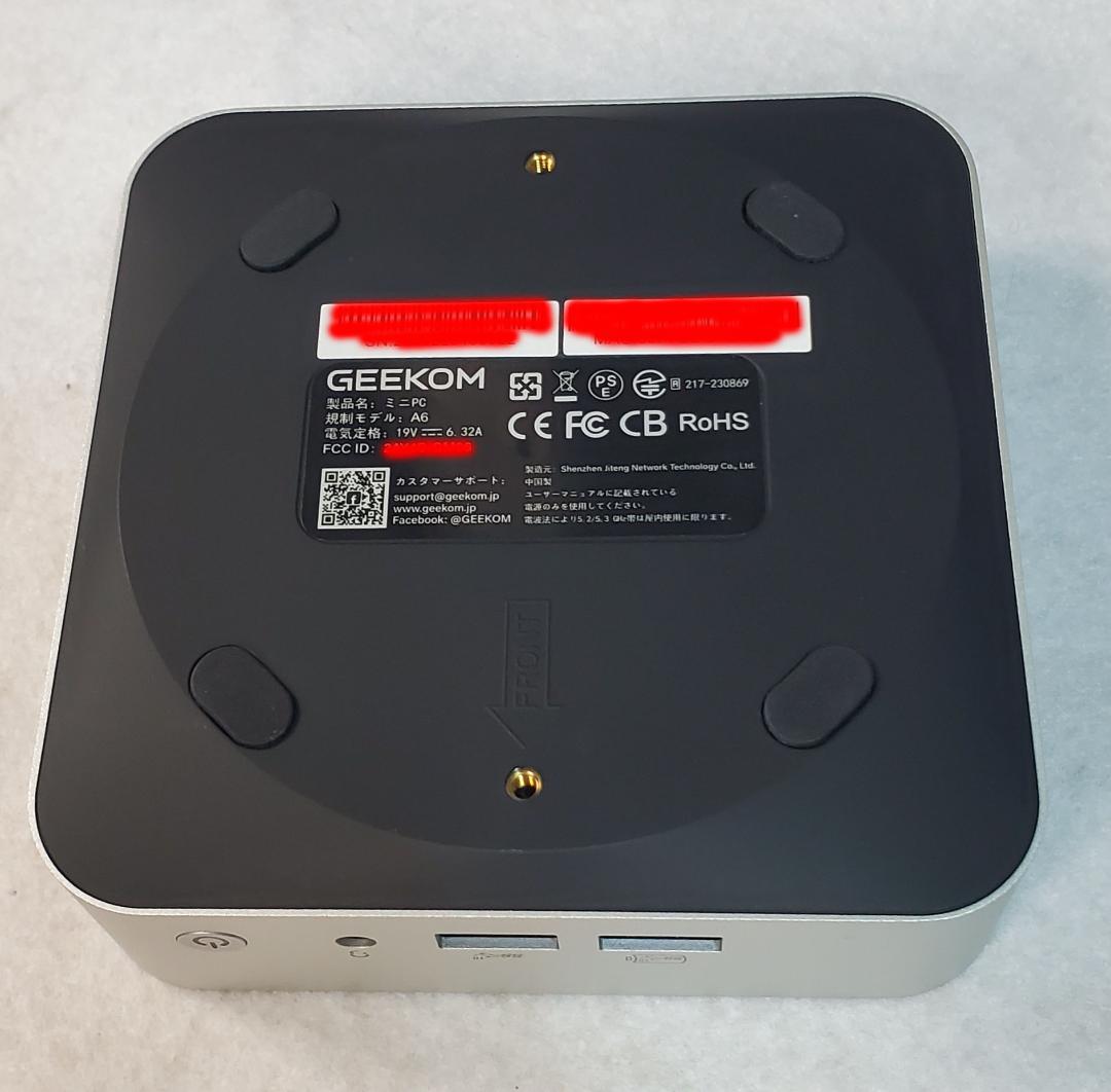 ミニPC GEEKOM A6 AMD Ryzen 7 6800H 32GB 1TB