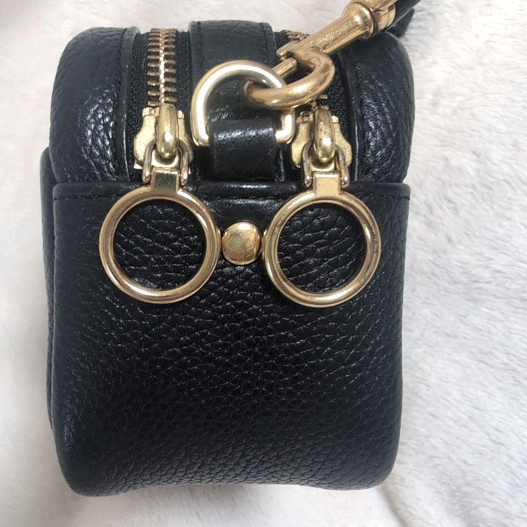 TORYBURCH　トリーバーチ　ペリー ボンベミニショルダーバッグ　レザー　黒