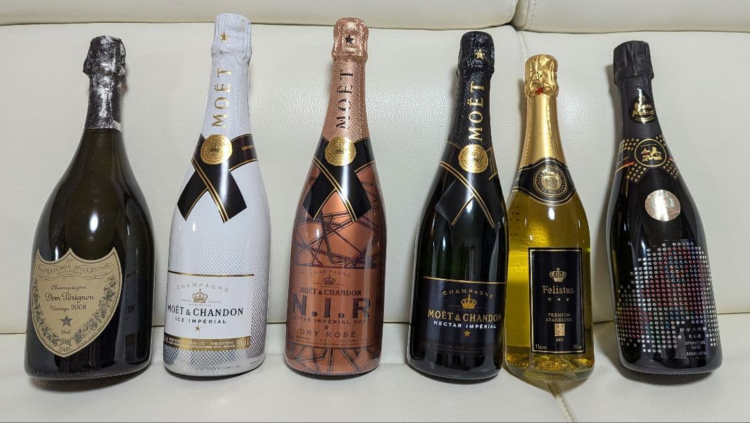 シャンパン6本セット（ドン・ペリニョン＆モエ・シャンドン＆他2種）