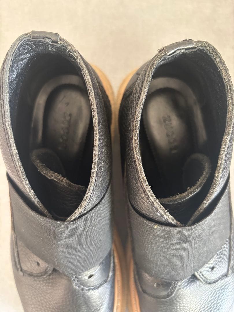 【zucca】ブラックレザー 革靴　厚底