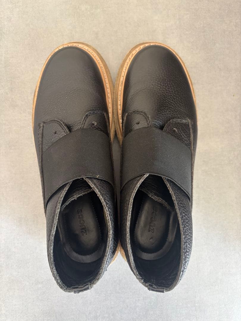 【zucca】ブラックレザー 革靴　厚底