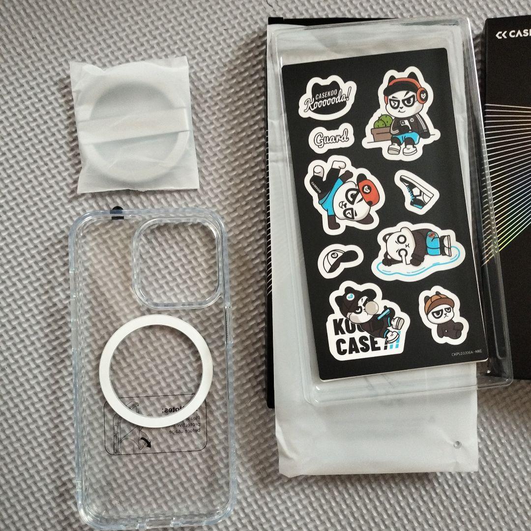 CASEKOO iPhone 14 Pro 用 ケース クリア ワイヤレス充電