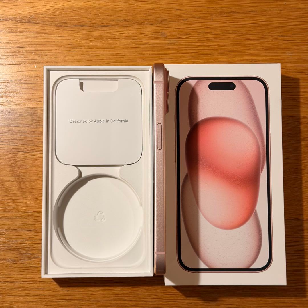 【美品】Apple iPhone 15 ピンク 本体 128GB