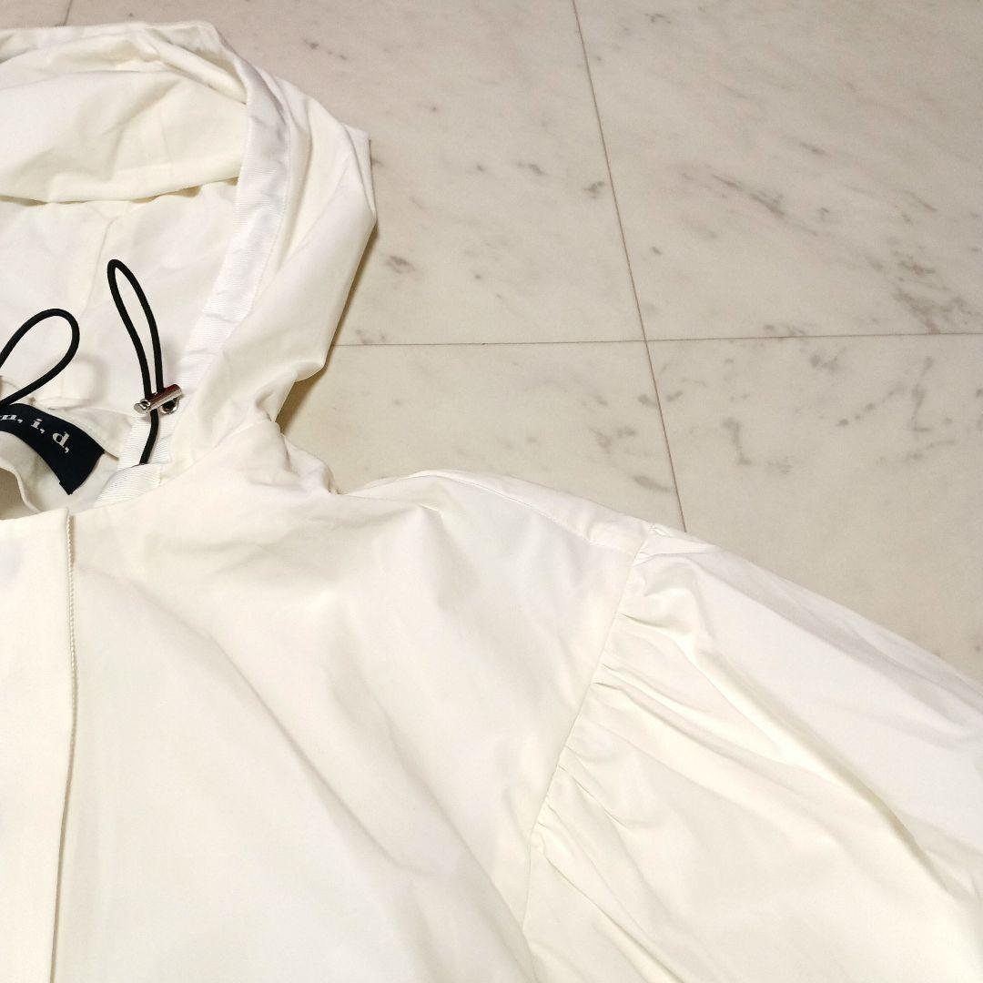 m,i,d, エムアイディー ボリュームスリーブ フレアへムパーカー 36