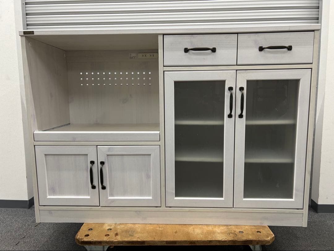 佐藤産業 LUFFY レンジボード レンジ台LU80-120L 木製食器棚