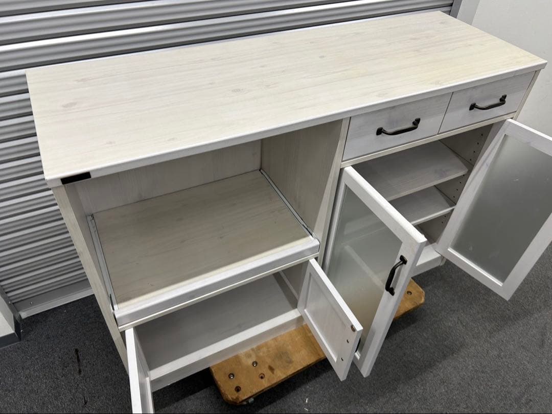 佐藤産業 LUFFY レンジボード レンジ台LU80-120L 木製食器棚