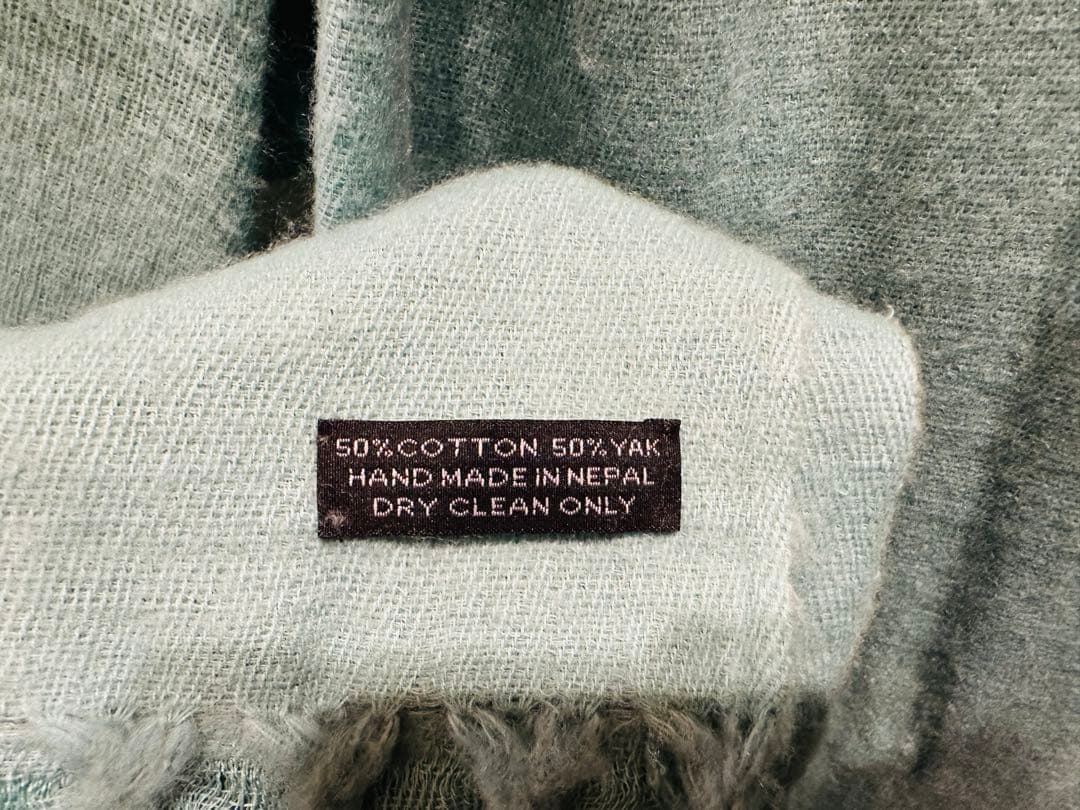 未使用 ヤクウールストール CTHY ターコイズ