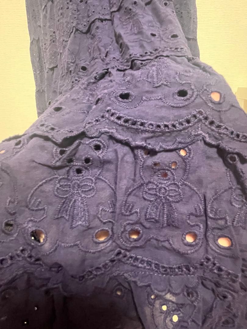 新品yukiemo Teddyレースワンピース3Lネイビー　ユキエモン