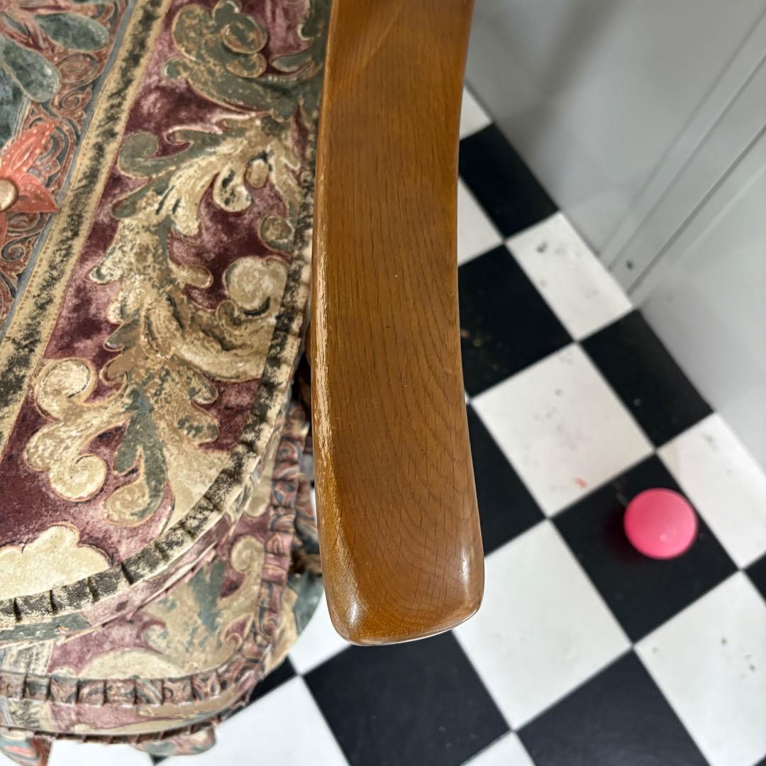 ①あずき様キツツキ　飛騨産業　穂高　ソファ　ボタニカル柄　レトロ