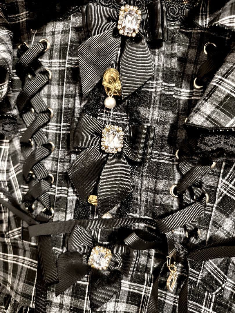 lizlisaラッフルリボンジャンスカ ブラック