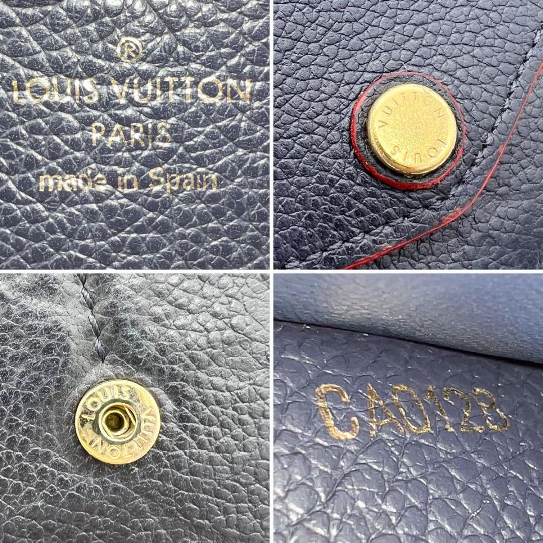 【美品】ヴィトン アンプラント ポルトフォイユ サラ 長財布 マリーヌルージュ