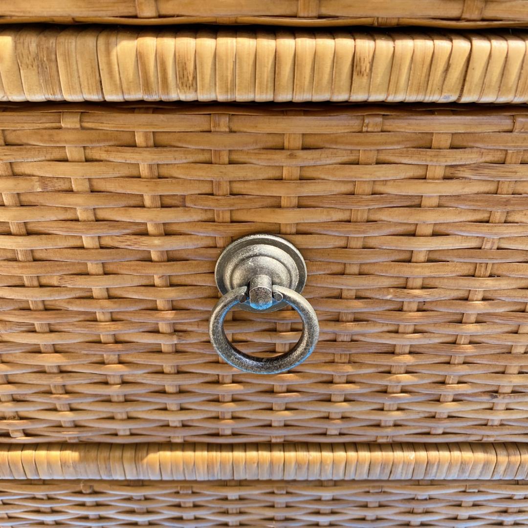 ラタン チェスト 6段引き出し レトロ アンティーク