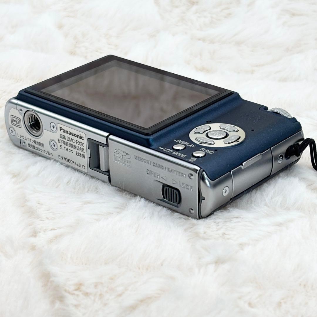 動作良好 付属品多数 Panasonic LUMIX DMC-FX30 ブルー