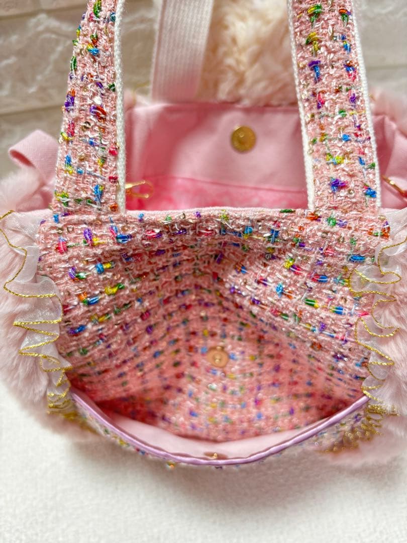 あ*こ様 コヤンイサムチョ　ハンドメイド　ファーバッグ　白　ルミちゃん　うさぎ