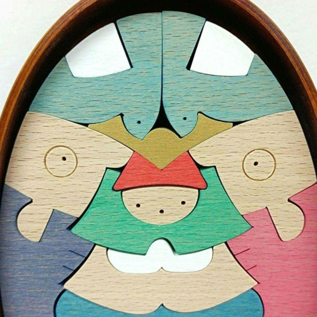 小黒三郎　五月人形　KK223 楕円鯉武者（小）漆塗容器付