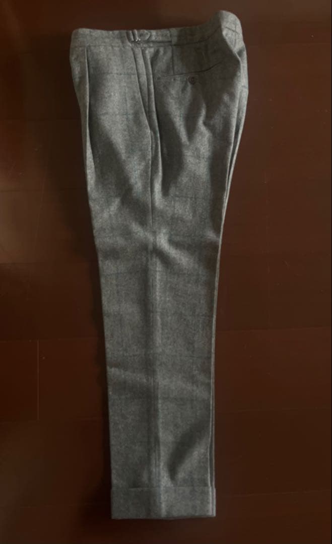 INCOTEX グレー チェック柄 スラックス