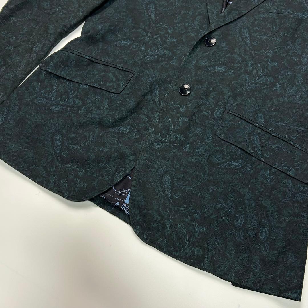 美品✨ XLサイズ ETRO テーラードジャケット ペイズリー柄 裏地 星座柄