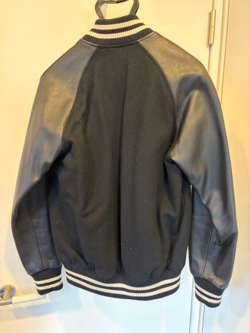 【美品】ヒステリックグラマー hys アップリケスタジャン メンズS 黒白