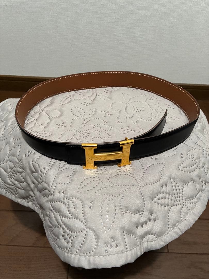 90s HERMES エルメス レザーベルト 1995年size70