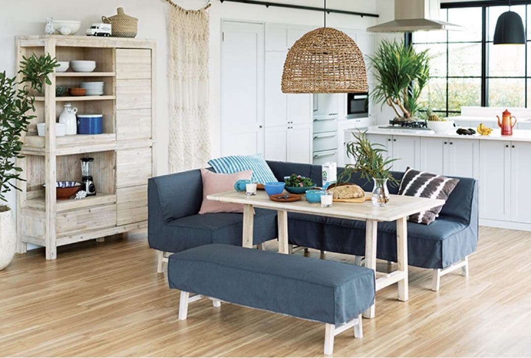 グレー 布製ソファ 2人掛け