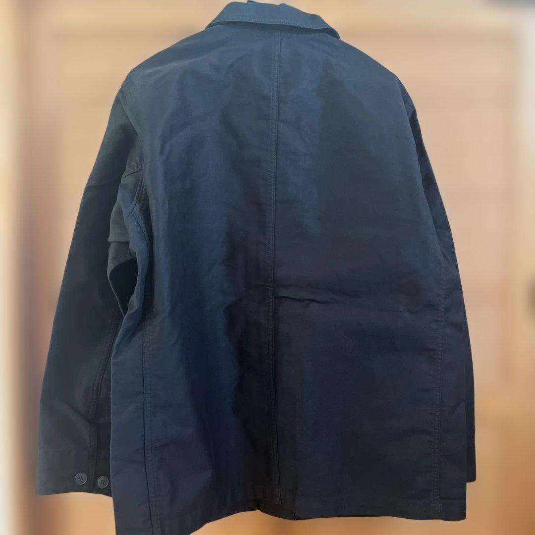 無印良品　オーガニックコットン カバーオール M 黒　モールスキン