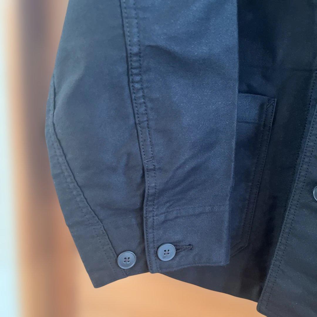 無印良品　オーガニックコットン カバーオール M 黒　モールスキン